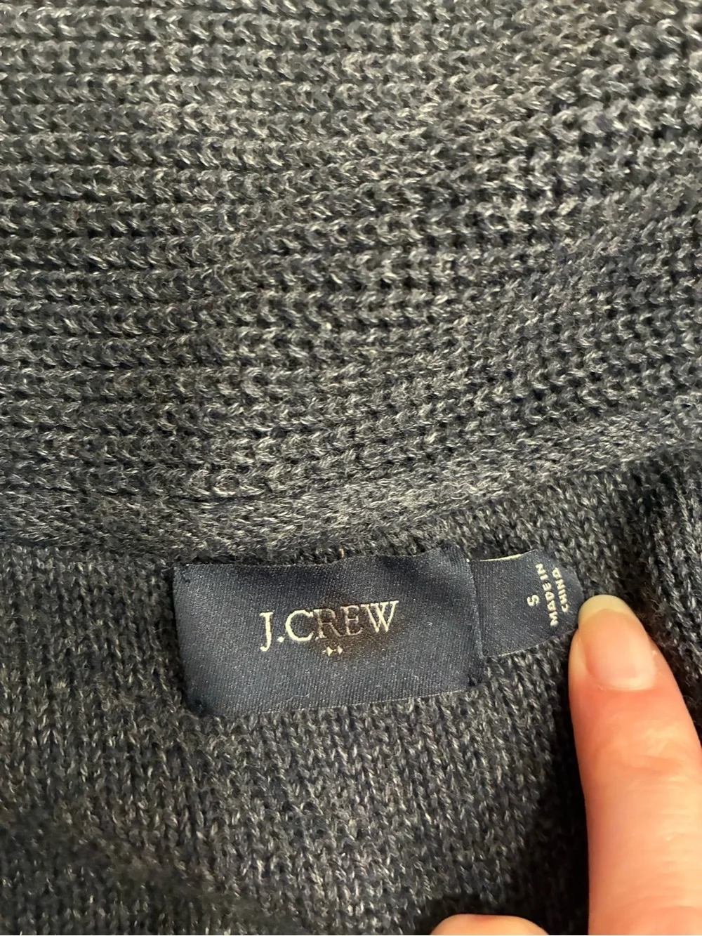 J. Crew Men’s Shawl Collar Cotton Navy Blue Cardigan Size S